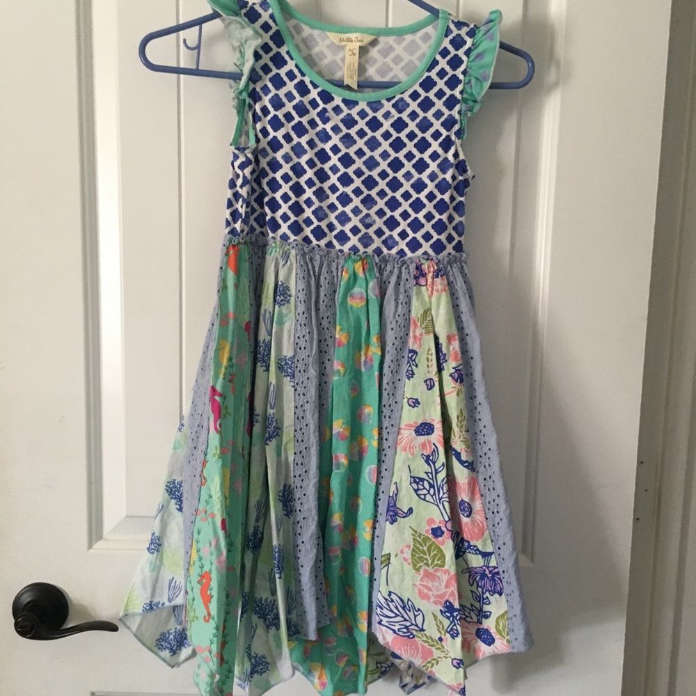 Matilda Jane Seahorse Cutie twirly dress size 8, Super Adorable
